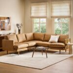 Burrard 90" Leather Corner Sectional - Bella Caramel
