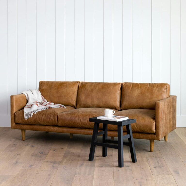 Nirvana 81" Leather Sofa - Dakota Tan