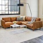 Nirvana 88" Leather Corner Sectional - Dakota Tan