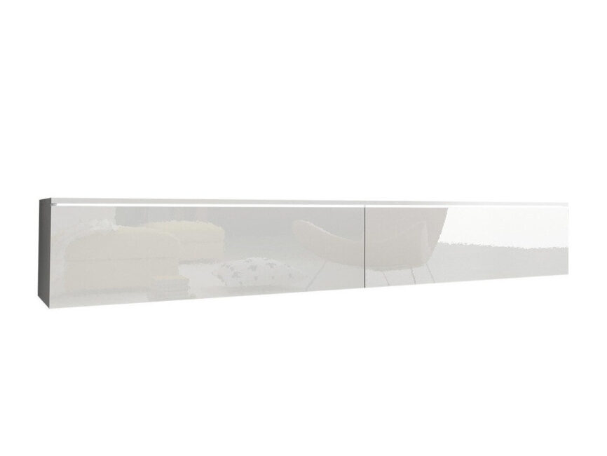 TV stand Scientia I (White + Glossy white)