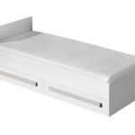Bed Merevari 102 (White + Glossy white + Grey)