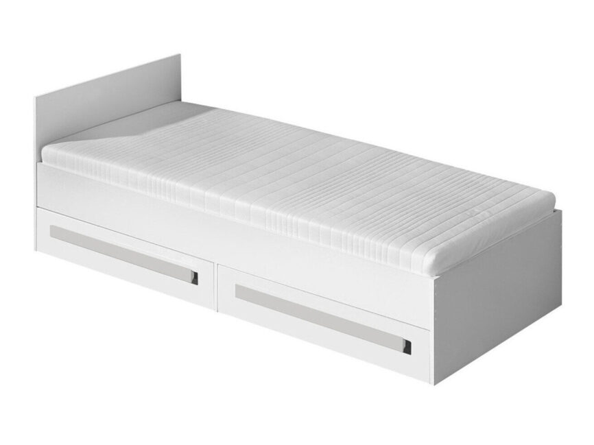 Bed Merevari 102 (White + Glossy white + Grey)