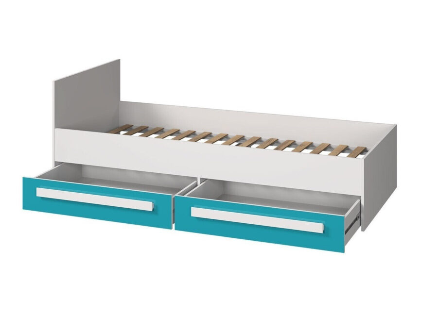 Bed Merevari 102 (White + Glossy white + Grey)