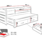 Bed Henderson 140 (White + Artisan oak)