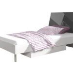 Bed Campus (White + Gloss grey)