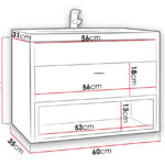 Wall-mounted bathroom cabinet for washbasin Velum (Artisan oak + Black)