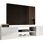TV stand Imago II (White + Glossy white)