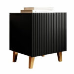 Bedside table Dicto (Black + Golden) (2pcs.)