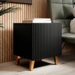 Bedside table Dicto (Black + Golden) (2pcs.)