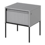 Bedside table Fernolu 111 (Grey + Black)