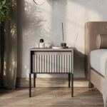 Bedside table Fernolu 111 (Grey + Black)