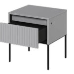 Bedside table Fernolu 111 (Grey + Black)