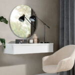 Dressing table Delpher I (White + Glossy white)