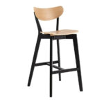 Bar stool Norsica 736 (Black + Light wood)
