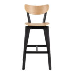 Bar stool Norsica 736 (Black + Light wood)
