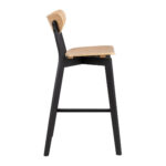 Bar stool Norsica 736 (Black + Light wood)