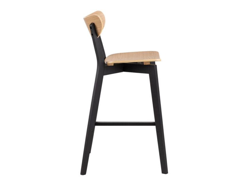 Bar stool Norsica 736 (Black + Light wood)