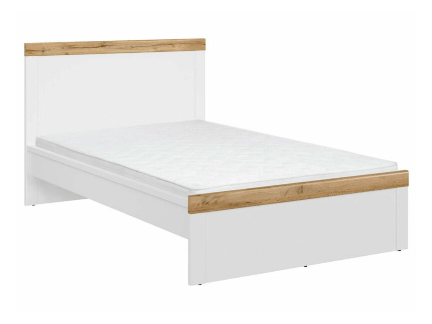 Bed Sonsoru 115 (White + Glossy white + Wotan Oak)