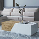 Coffee table Comfivo Daldune (White + Wotan Oak)