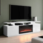 TV stand Figura I (White + Glossy white)
