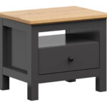 Bedside table Sordoro 100 (Graphite + Artisan oak)