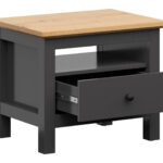 Bedside table Sordoro 100 (Graphite + Artisan oak)