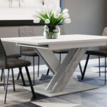 Table Decium (White + Concrete)
