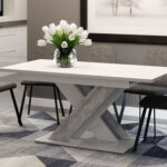 Table Decium (White + Concrete)