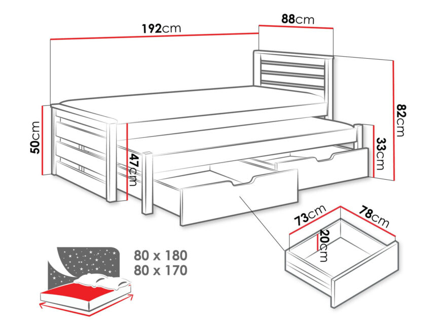 Bed Henderson 169 (White)