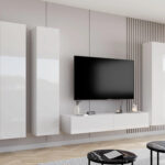TV stand Vilrin I (White + Glossy white)
