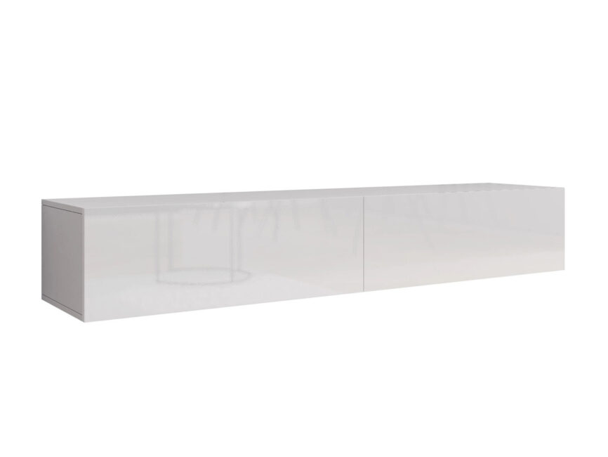 TV stand Vilrin I (White + Glossy white)