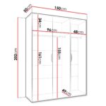 Wardrobe Hartford 512 (Artisan oak)