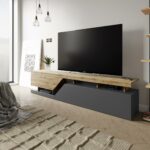 TV stand Comfivo Daldune I (Anthracite + Wotan Oak)