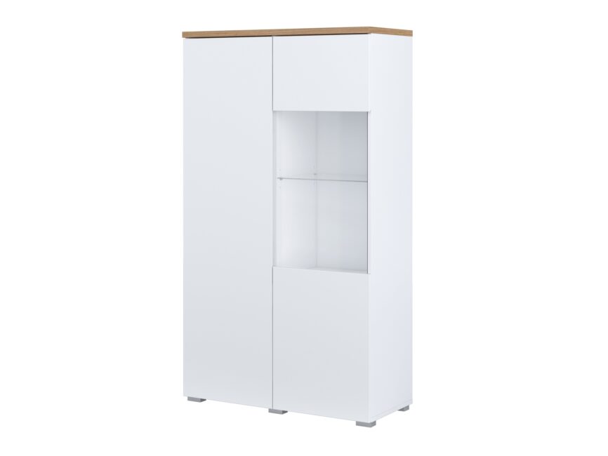 Bookcase Baletu 108 (White + Oak)