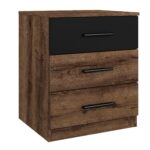 Bedside table Melvele 100 (Monastery oak + Black)