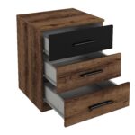 Bedside table Melvele 100 (Monastery oak + Black)