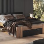 Bed Melvele 108 (Oak + Black)