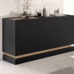 Sideboard Comfivo Tilia I (Black + Oak)