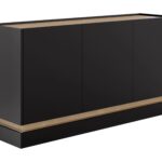 Sideboard Comfivo Tilia I (Black + Oak)