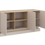 Sideboard Comfivo Tilia I (Black + Oak)