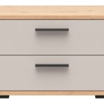 Bedside table Livcali 100 (Artisan oak + Cashmere)