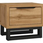 Bedside table Avicavu 123 (Wotan Oak + Black)