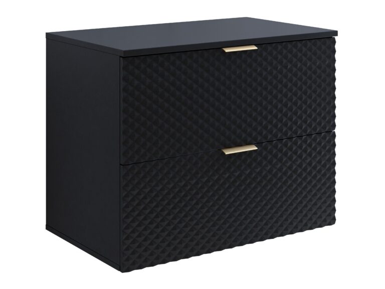 Wall-mounted bathroom cabinet for washbasin Liretu 107 (Black)