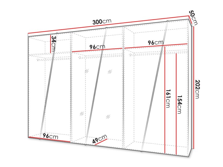Wardrobe Hartford 642 (Walnut)
