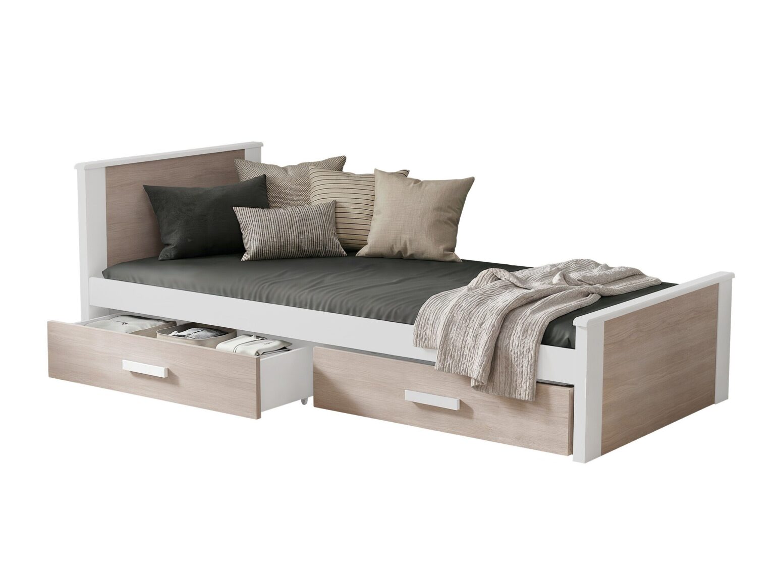 Bed Henderson 116 (White + Sonoma oak)