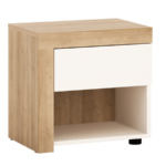Bedside Table Feldeli 113 Riviera Oak Glossy White