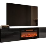 TV stand Imago I (White + Glossy white)