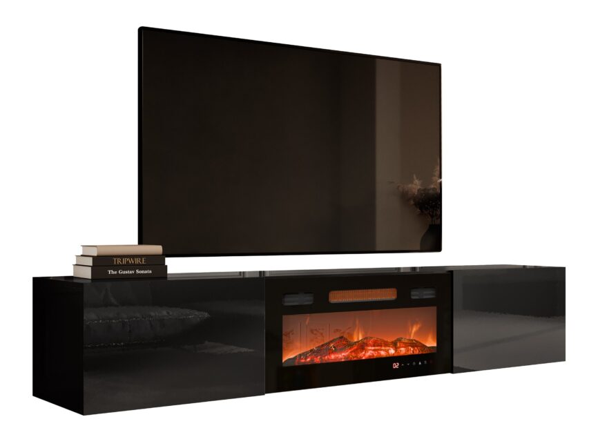 TV stand Imago I (White + Glossy white)