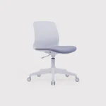 MOB 006 - Fabric Meeting Chair (White Frame)