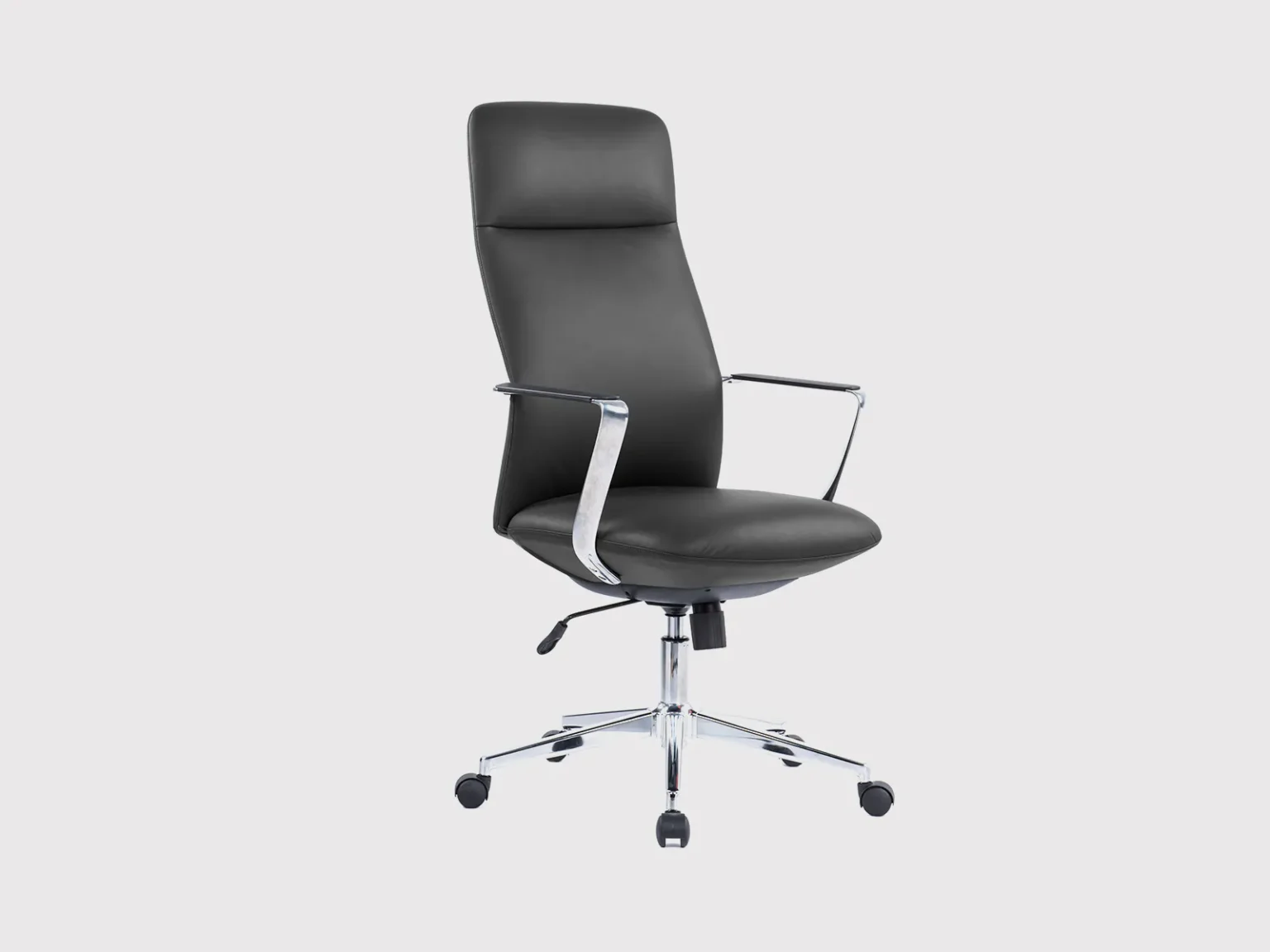 MOB 527A Executive Chair with Fixed Headrest & Chrome Steel Base